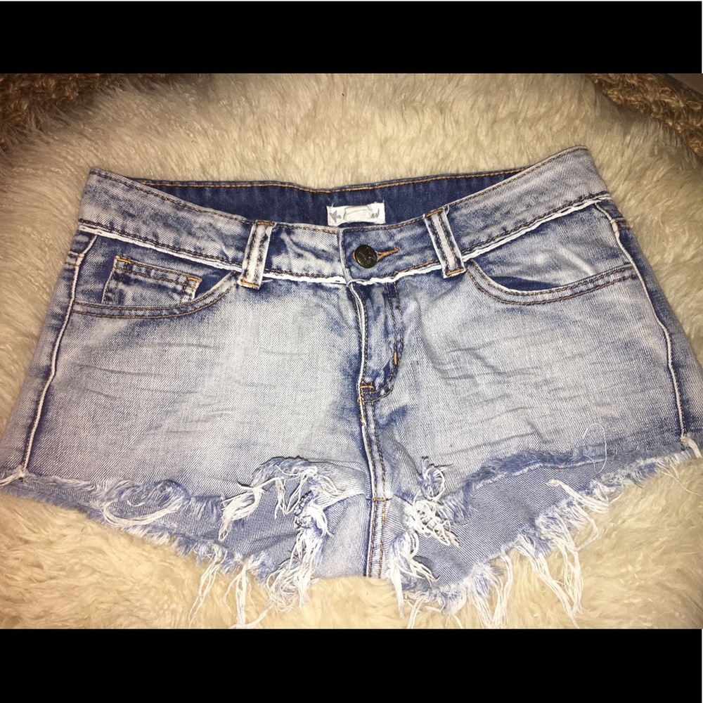 Cut-Off Denim Shorts
